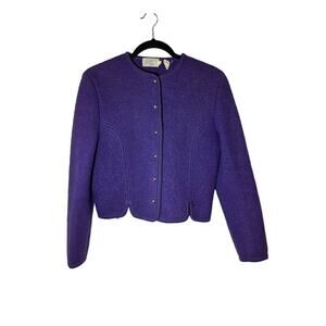 Northern Isle Purple Wool Woman's Jacket Size Small